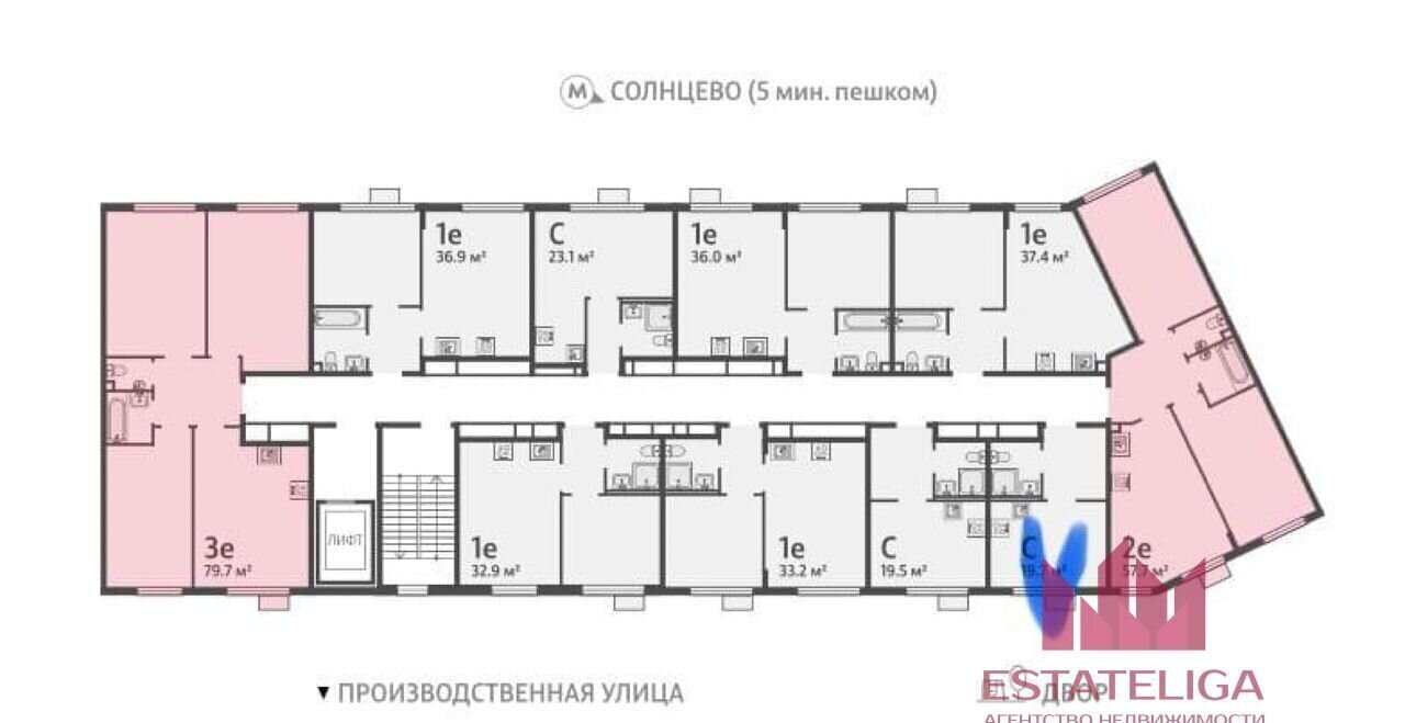 квартира г Москва метро Солнцево ул Производственная 17 ЖК «ЛУЧИ» муниципальный округ Солнцево фото 2