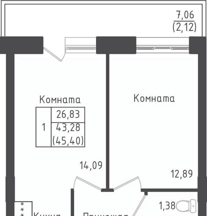 квартира городской округ Дмитровский д Рыбаки Шереметьевская, Город жилой комплекс, Зеленый фото 1