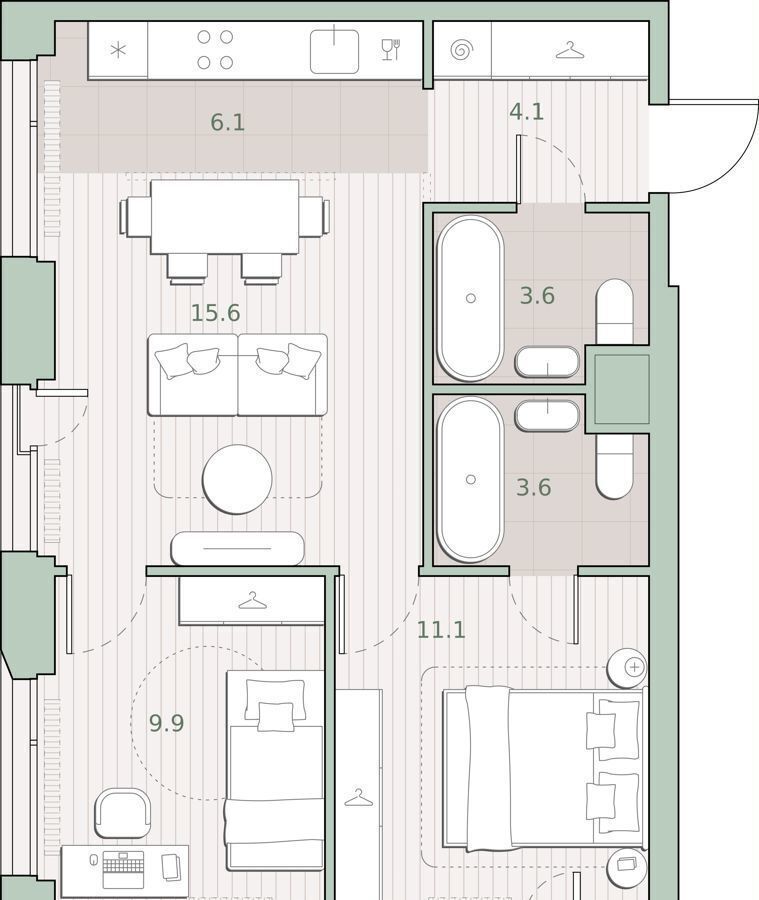 квартира г Москва метро Аминьевская ш Очаковское 5/4 этап, 1 фото 1