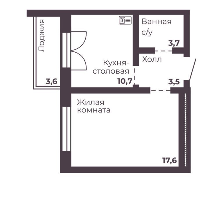 квартира г Челябинск р-н Тракторозаводский ЖК Ленина 4 фото 1