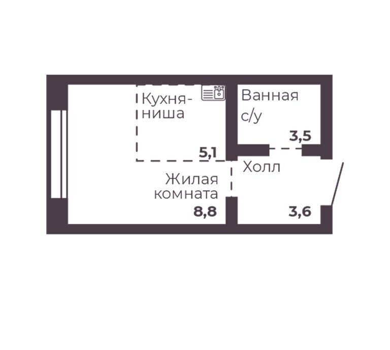 квартира г Челябинск р-н Тракторозаводский ЖК Ленина 4 фото 1