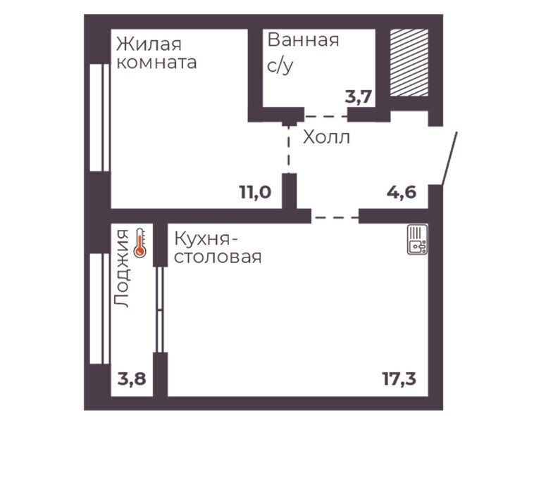 квартира г Челябинск р-н Тракторозаводский ЖК Ленина 4 фото 1