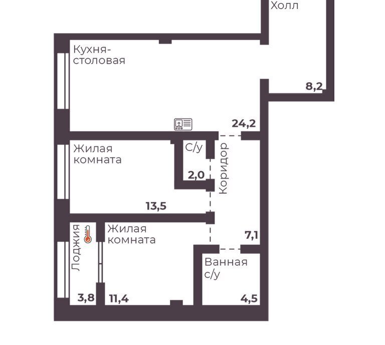 квартира г Челябинск р-н Тракторозаводский ЖК Ленина 4 фото 1