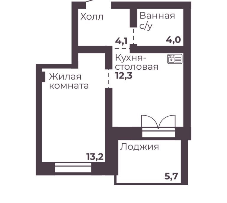 квартира г Челябинск р-н Тракторозаводский ЖК Ленина 4 фото 1