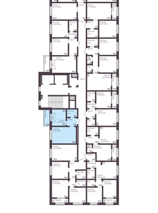 квартира г Челябинск р-н Тракторозаводский ЖК Ленина 4 фото 3