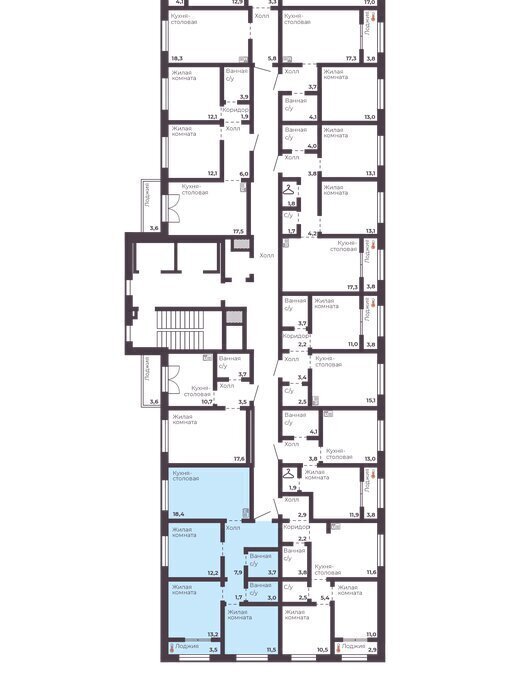 квартира г Челябинск р-н Тракторозаводский ЖК Ленина 4 фото 3