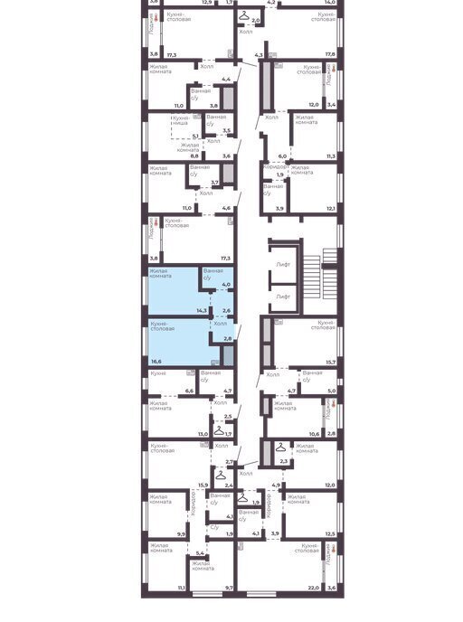 квартира г Челябинск р-н Тракторозаводский ЖК Ленина 4 фото 3