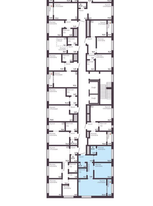 квартира г Челябинск р-н Тракторозаводский ЖК Ленина 4 фото 3