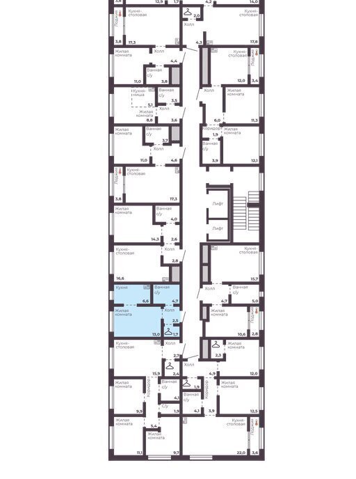 квартира г Челябинск р-н Тракторозаводский ЖК Ленина 4 фото 3