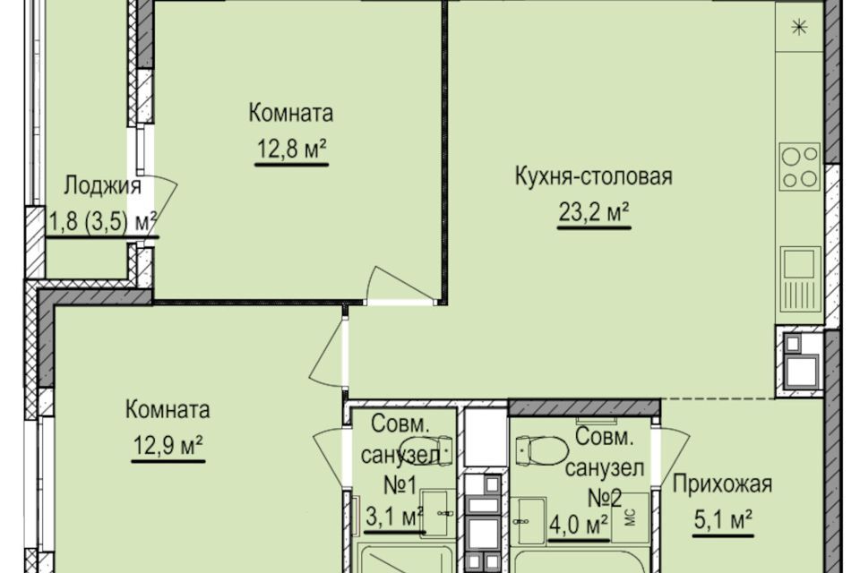 квартира г Ижевск р-н Устиновский Автопроизводство Ижевск городской округ, Строящийся жилой дом фото 1