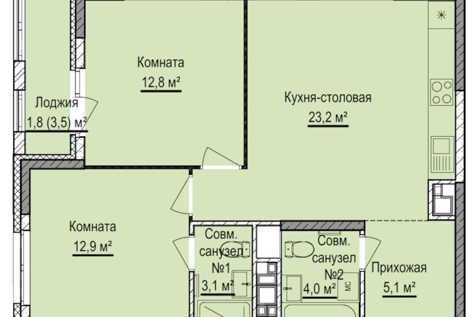 квартира г Ижевск р-н Устиновский Автопроизводство Ижевск городской округ, Строящийся жилой дом фото 1