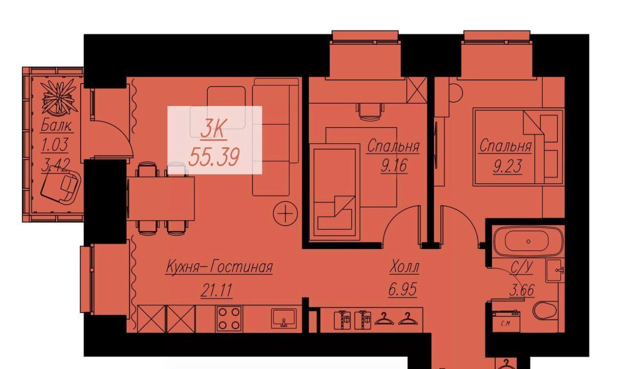 квартира г Красноярск р-н Кировский ул Семафорная 441а фото 1