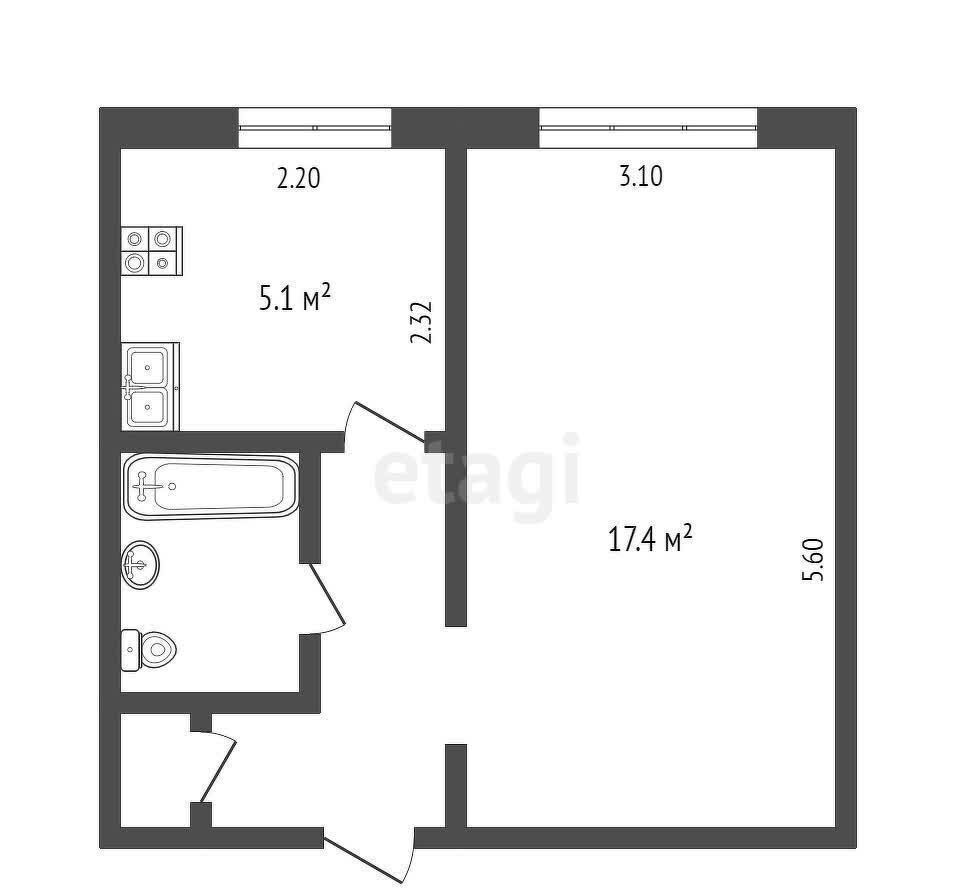 квартира г Омск р-н Кировский ул Дмитриева 4к/2 Кировский АО фото 15