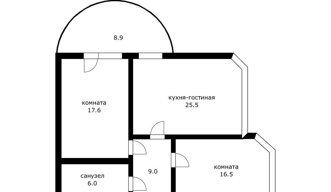 квартира г Краснодар р-н Западный ЖК «Юбилейный» 2 наб. Рождественская фото 12