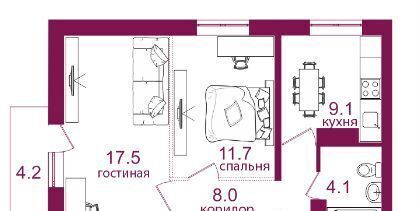 квартира г Иркутск р-н Правобережный мкр Топкинский 69 ЖК «Видный-3» Правобережный административный округ фото 5