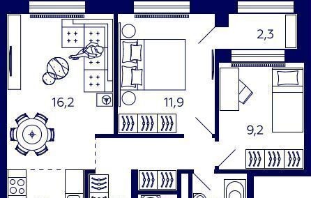 квартира г Уфа р-н Октябрьский ул Энтузиастов 7в ЖК Tau House д. 7 фото 1