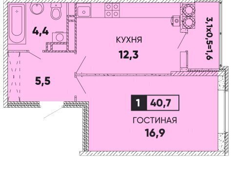 квартира г Ростов-на-Дону р-н Пролетарский ул Берберовская 2/101с 1 экорайон «Вересаево» фото 10