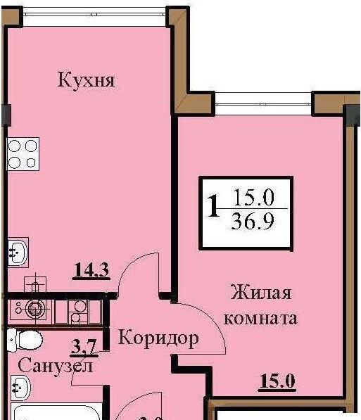 квартира г Ессентуки микрорайон «Северный-2» д. 2, мкр. «Северный-2» фото 1