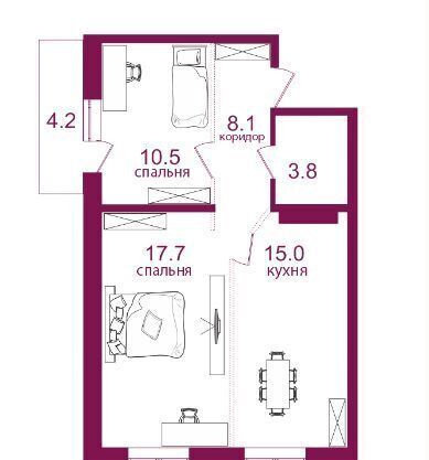 квартира г Иркутск р-н Правобережный мкр Топкинский 69 ЖК «Видный-3» Правобережный административный округ фото 4