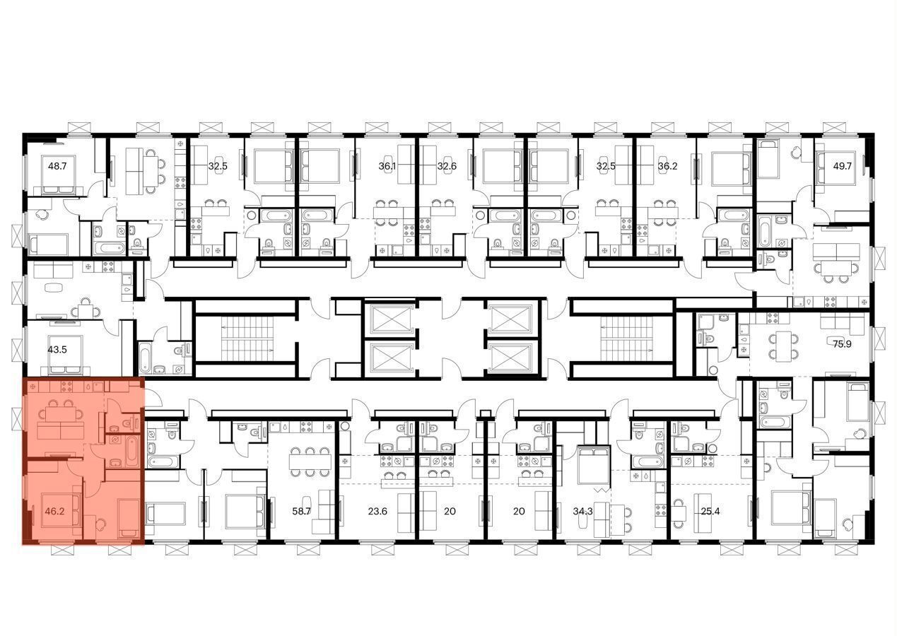 квартира г Мытищи ул Юбилейная ЖК Ярославский корп. 16, Медведково фото 2