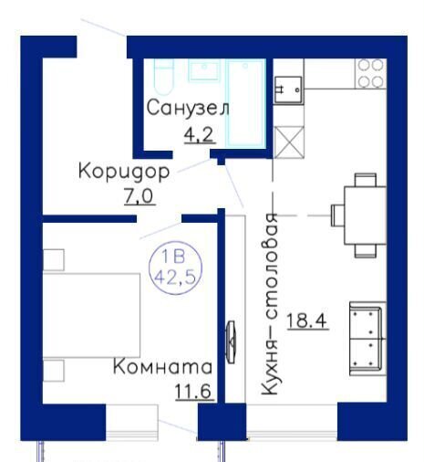 квартира р-н Тюменский п Московский ул Новая 17 ЖК «Листопад» корп. 2 фото 2