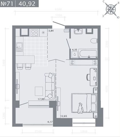 квартира р-н Вахитовский Суконная слобода ул Островского 3 ЖК «Кастура Таун» фото