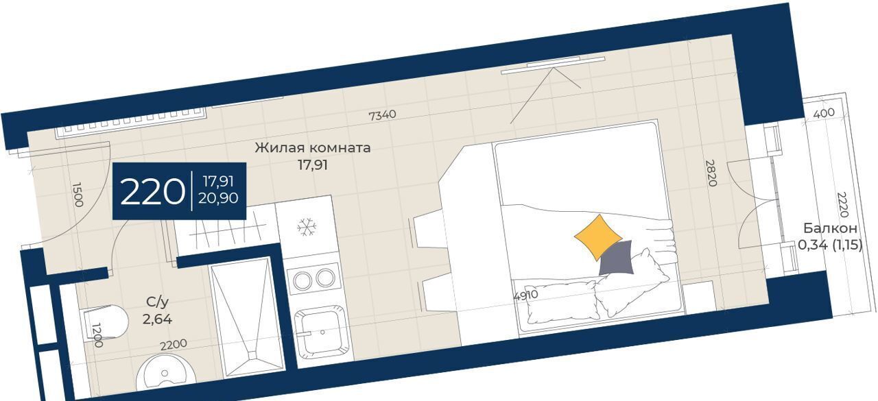 квартира г Казань р-н Вахитовский Кремлёвская ул Бурхана Шахиди апарт-отель Vertical Boutique Апарт-отель «Vertical Boutique» фото 1