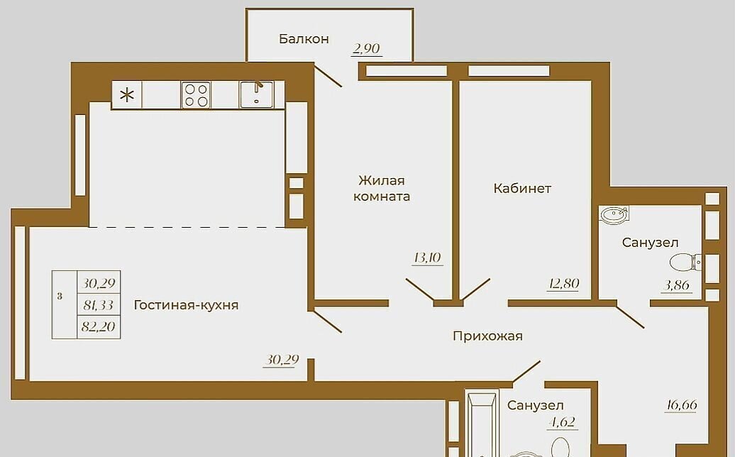 квартира г Ростов-на-Дону р-н Пролетарский Нахичевань ул 28-я линия 8 ЖК «Капитал» фото 8