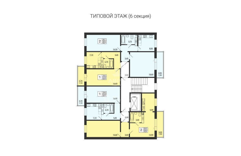 квартира г Магнитогорск р-н Орджоникидзевский пр-кт Карла Маркса 237/3 ЖК «147 мкр.» фото 6