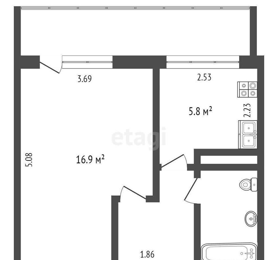 квартира г Тюмень р-н Ленинский ул Ермака 26 мкр-н Мыс фото 24