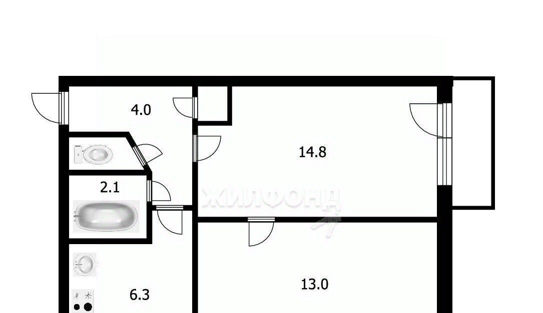 квартира г Обь ул Строительная 3 фото 17