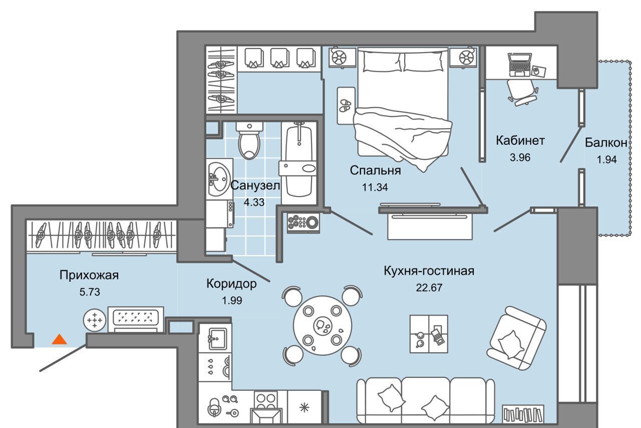 квартира г Екатеринбург Академический ул Удельная 1/1 ЖК «Лес» фото 1