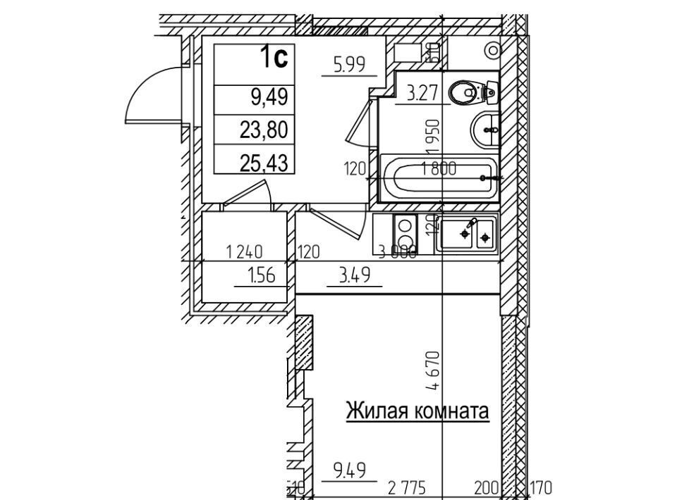 квартира г Новосибирск р-н Заельцовский Заельцовская ул Дуси Ковальчук 242 ЖК «на ул. Дуси Ковальчук, 242» фото 1