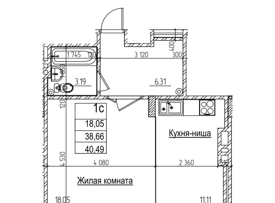 квартира г Новосибирск р-н Заельцовский Заельцовская ул Дуси Ковальчук 242 ЖК «на ул. Дуси Ковальчук, 242» фото 1