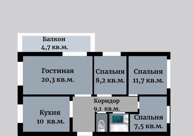 квартира г Ставрополь р-н Промышленный Юго-Западный пр-кт Ворошилова 13/1 №31 мкр фото 21