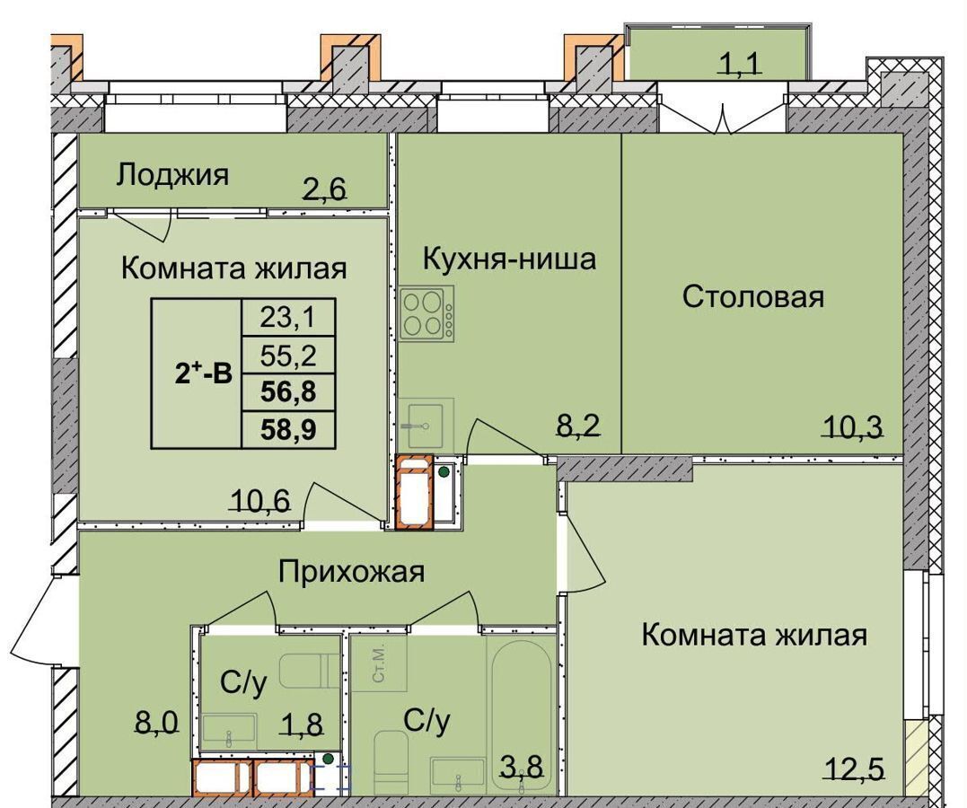 квартира г Нижний Новгород р-н Советский Горьковская ул 1-я Оранжерейная стр фото 1