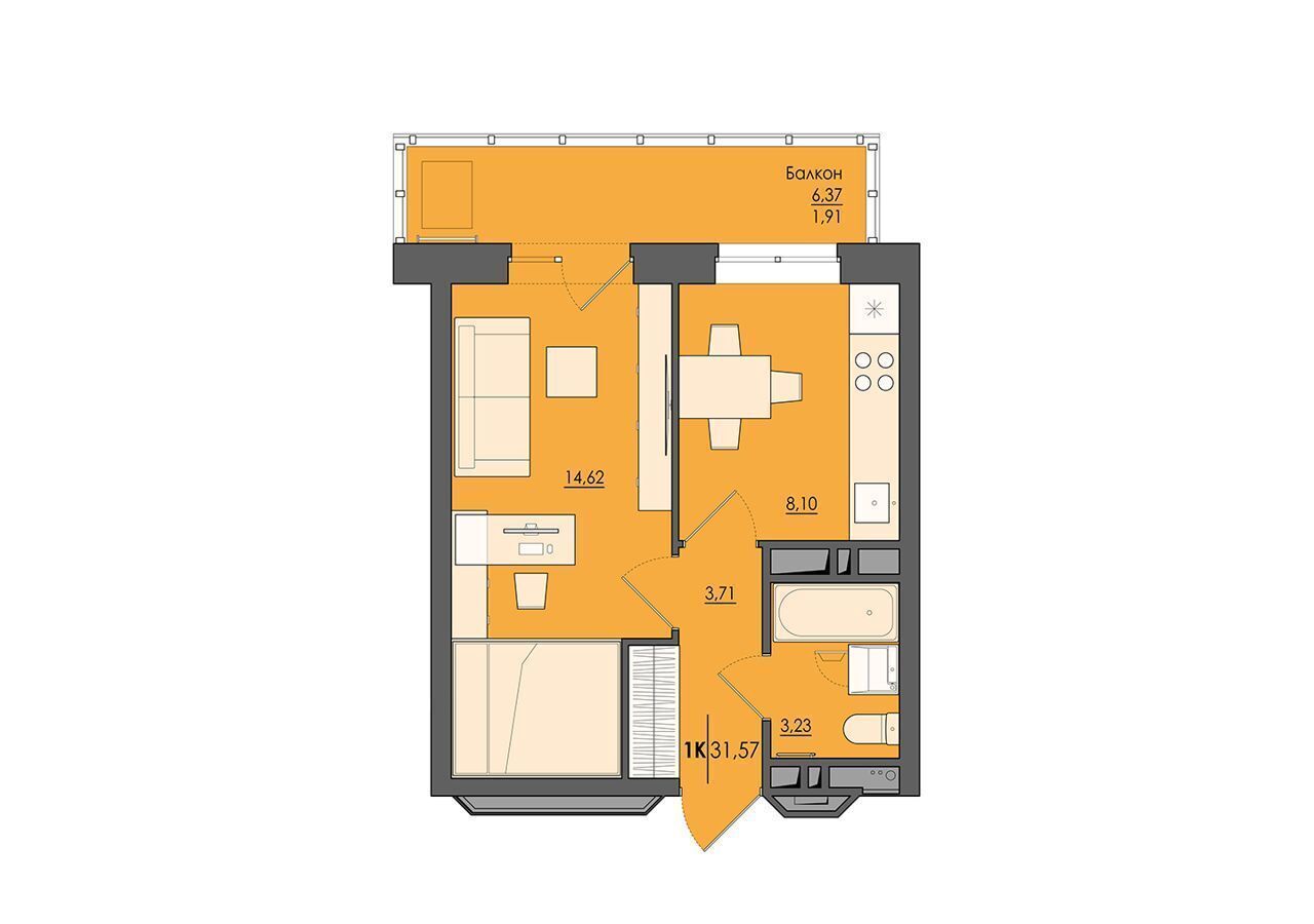 квартира г Пермь р-н Дзержинский ул Сергея Есенина 9а корп. 2 фото 1