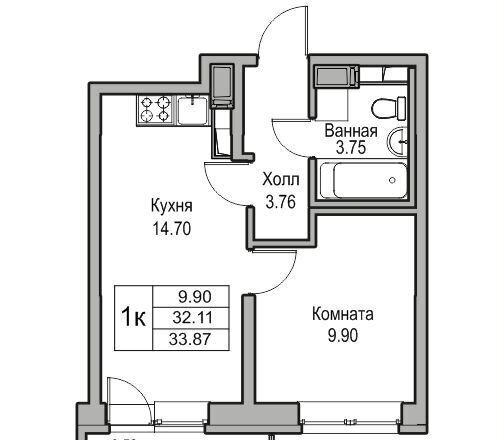 квартира г Санкт-Петербург р-н Приморский ул 3-я Конная Лахта 6 ЖК «Юнтолово» уч. 9 фото 1