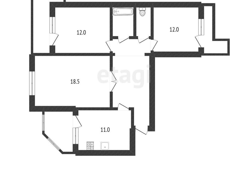 квартира г Нальчик ул Мусукаева 12 фото 15