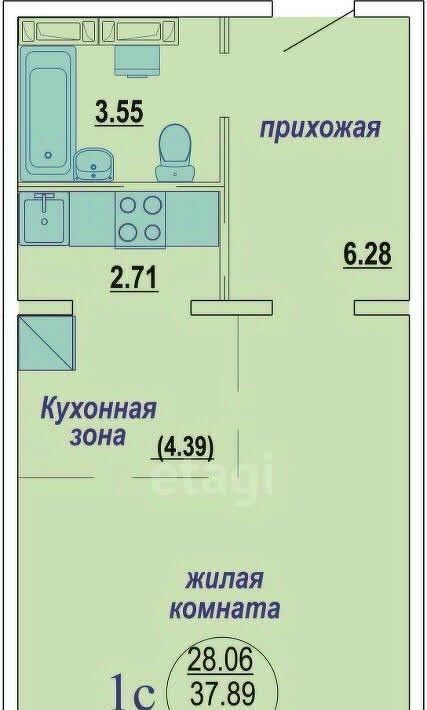 квартира г Новосибирск Студенческая ул Виктора Шевелева 18/1 фото 17