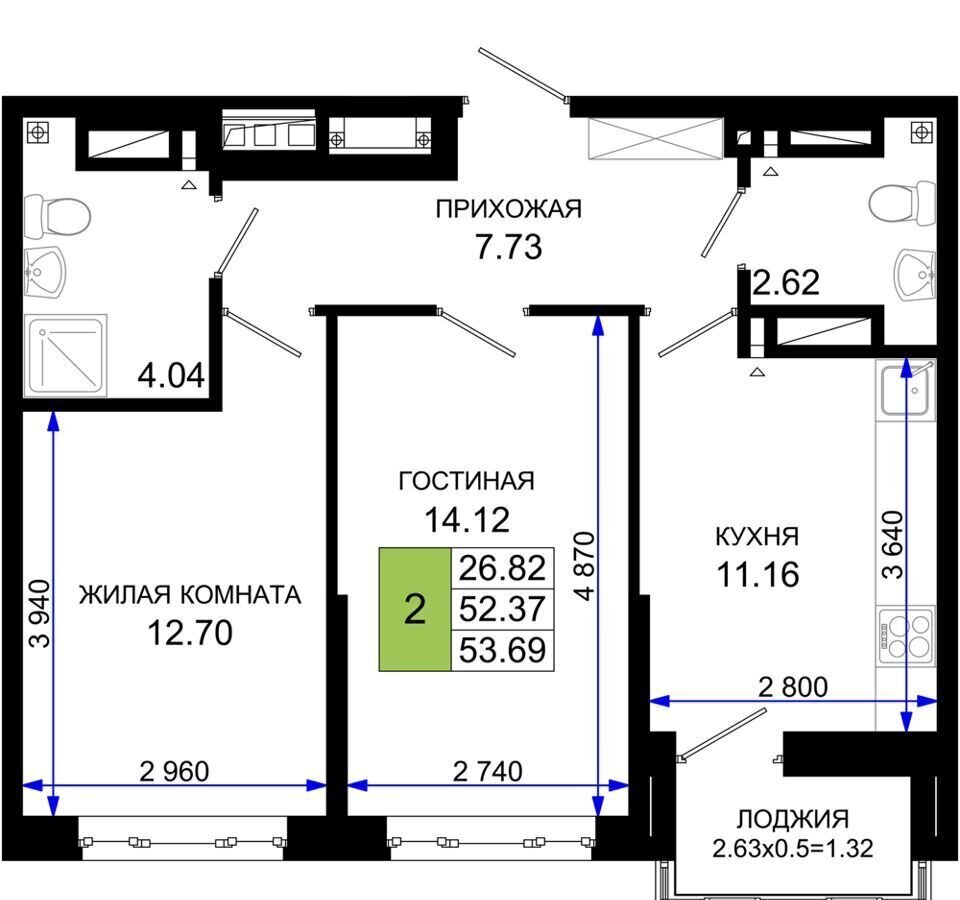 квартира г Ростов-на-Дону р-н Октябрьский Нефтекачка ЖК «Октябрь Парк» квартал фото 2