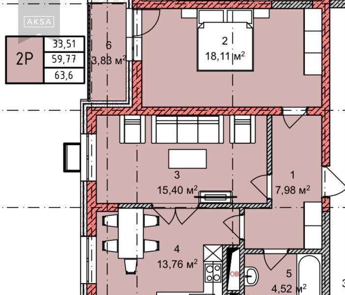 квартира г Грозный ул Мамсурова 1 ЖК «Европейский» Шейх-Мансуровский район фото 9