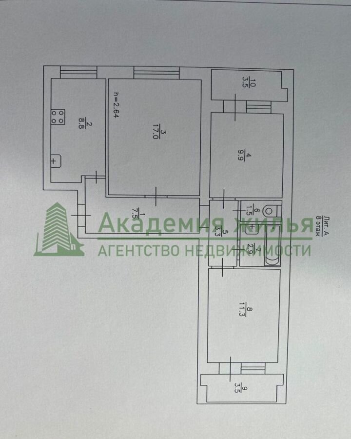 квартира г Саратов р-н Ленинский ул Одесская 26 фото 12