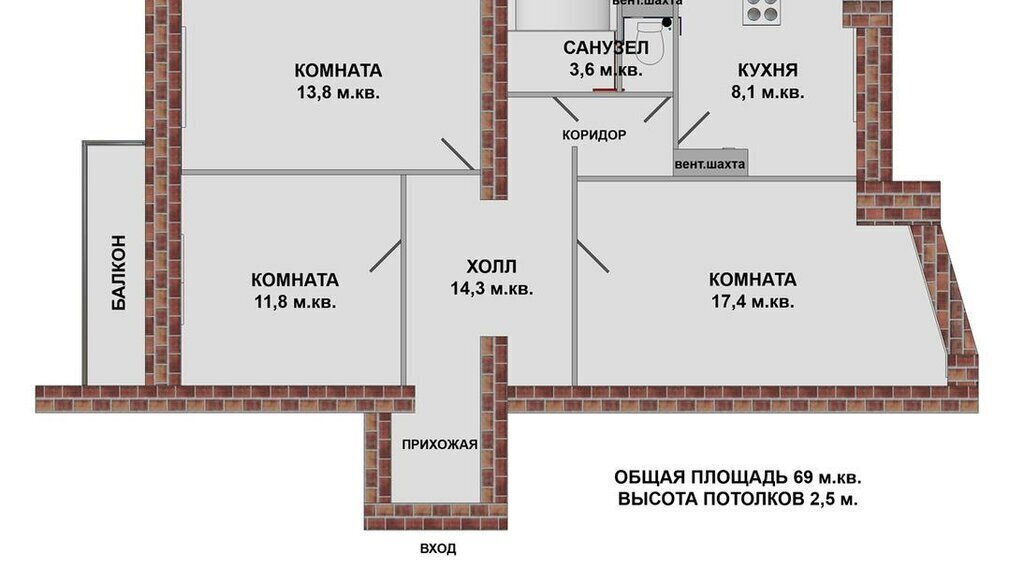 квартира г Санкт-Петербург метро Приморская наб Морская 15 фото 2