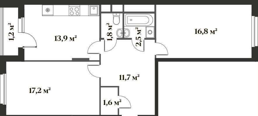 квартира г Красногорск мкр Опалиха ул Новая Московская 49 корп. 2 фото 1