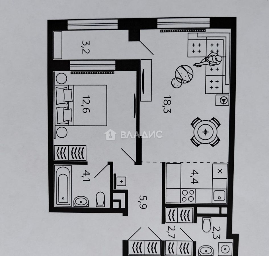 квартира г Уфа р-н Октябрьский ул Энтузиастов 7 ЖК Tau House фото 1