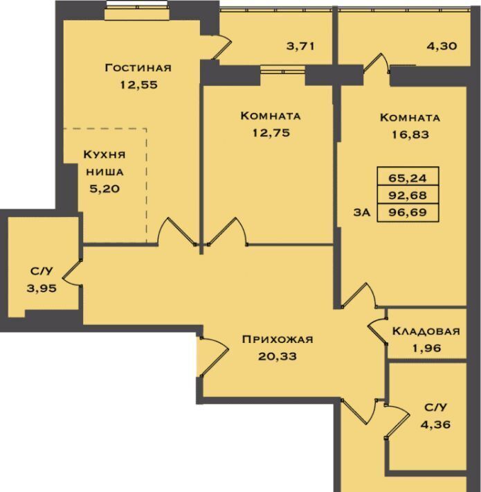 квартира г Сургут ул Игоря Киртбая 1а ЖК «City Park» 51-й фото 1