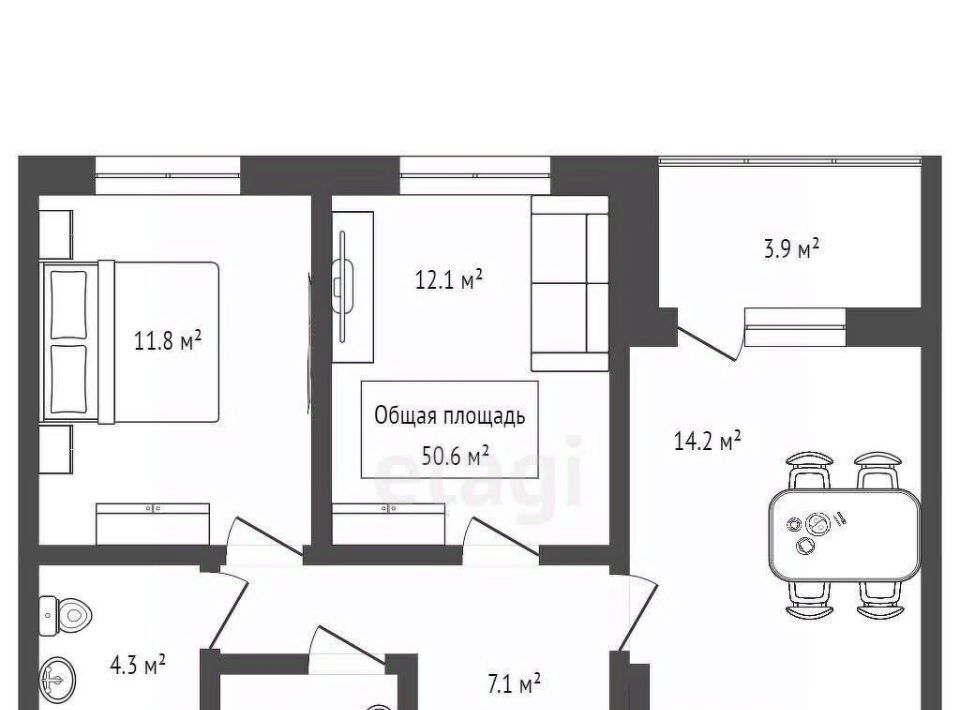 квартира г Новосибирск Заельцовская ул Тайгинская 39 фото 33