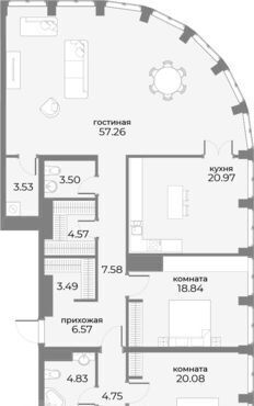 метро Краснопресненская дом 3 апарт-комплекс Sky View муниципальный округ Пресненский фото