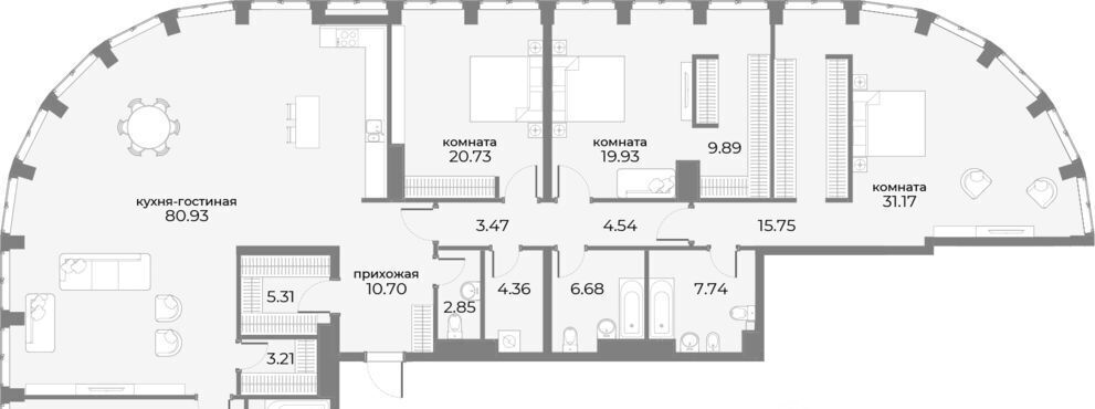 квартира г Москва метро Краснопресненская ул Дружинниковская 15 апарт-комплекс Sky View муниципальный округ Пресненский фото 1